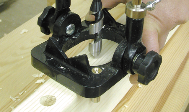 Center holes and dowel holes with a lock pin