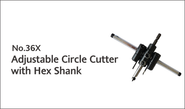 adjustable circle cutter with hex shank