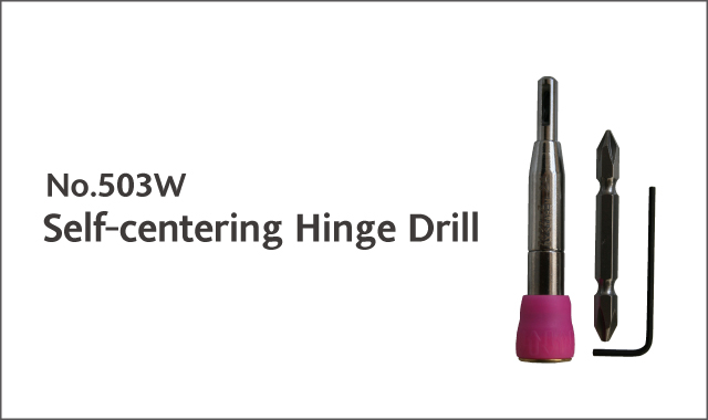 self-centering hinge drill