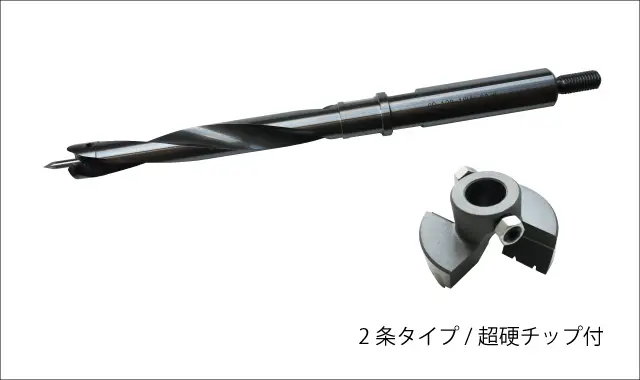 2条タイプ超硬チップ付